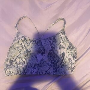 light green alligator sports bra